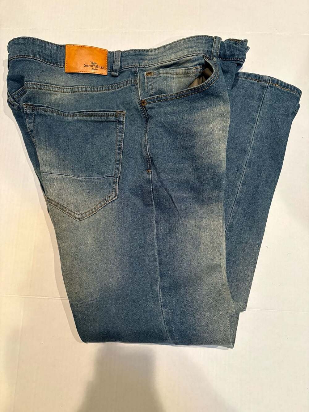 Smith & Mills Denim Jeans Size 36x30 Blue Stretch